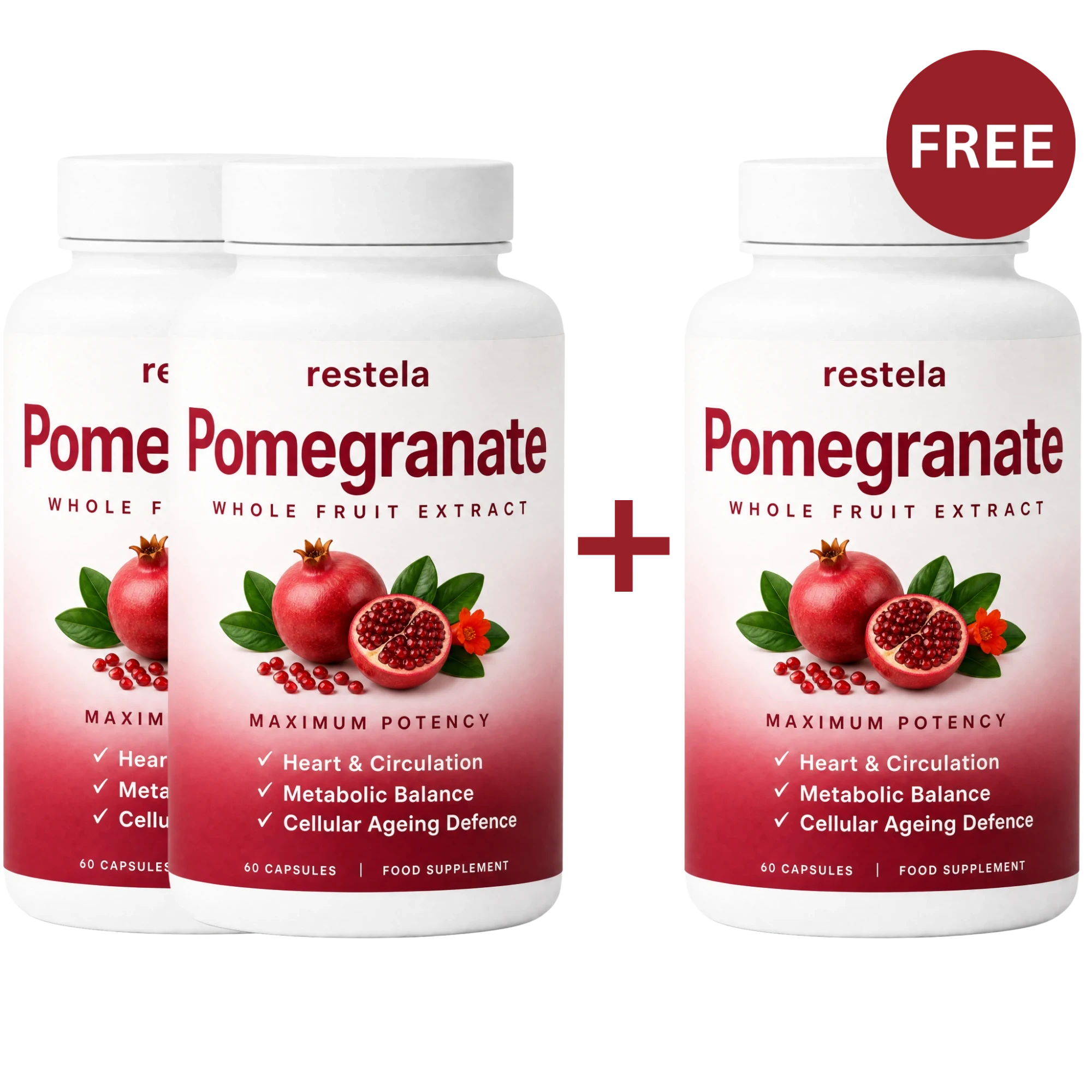 Restela Pomegranate 3 bottle bundle